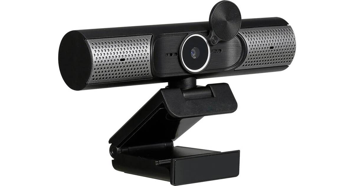 Platinet Webkamera 1080P med mikrofon og 2x Højttalere Sort • Pris »