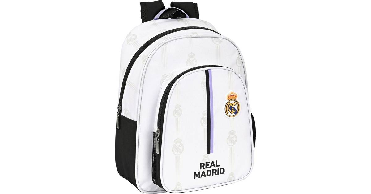 Real Madrid C.F. Skoletaske Sort Hvid (28 x 34 x 10 cm) • Pris »