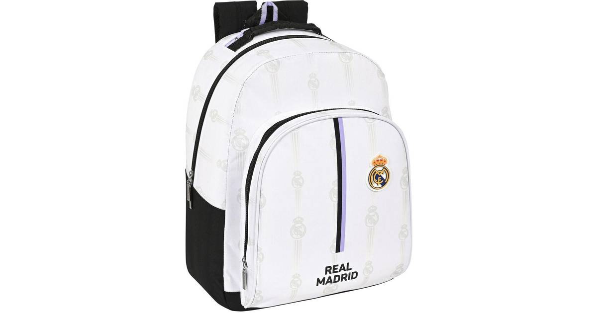 Real Madrid C.F. Skoletaske Sort Hvid (32 x 42 x 15 cm) • Pris »