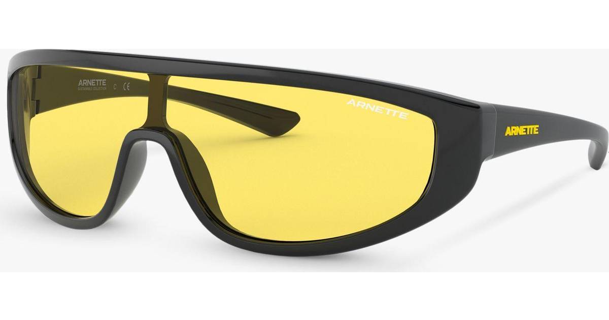 Arnette AN4264 Wrap Sunglasses, Matte Black/Yellow • Pris »