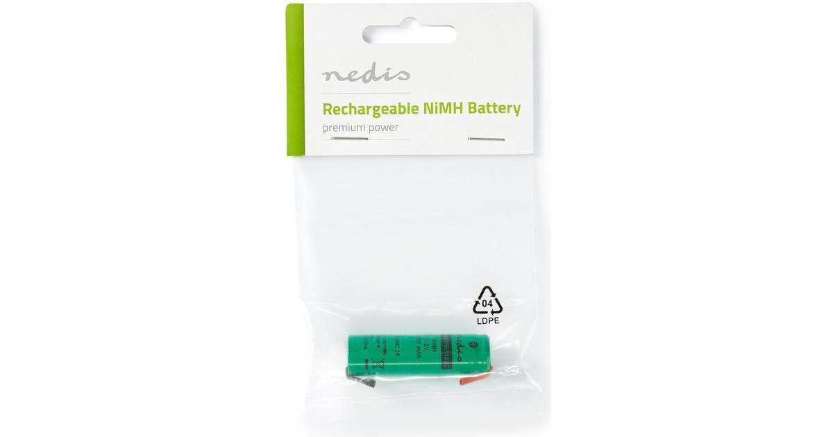 Nedis Genopladelige Ni-MH-batteri 1.2 V 1100 mAh Loddeflige 1-Polybag •  Pris »
