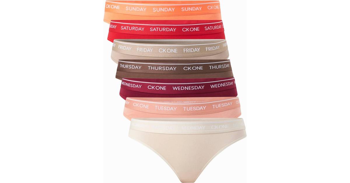 Calvin Klein Underwear Thong 7PK Stringtrusser Multicolor • Pris »