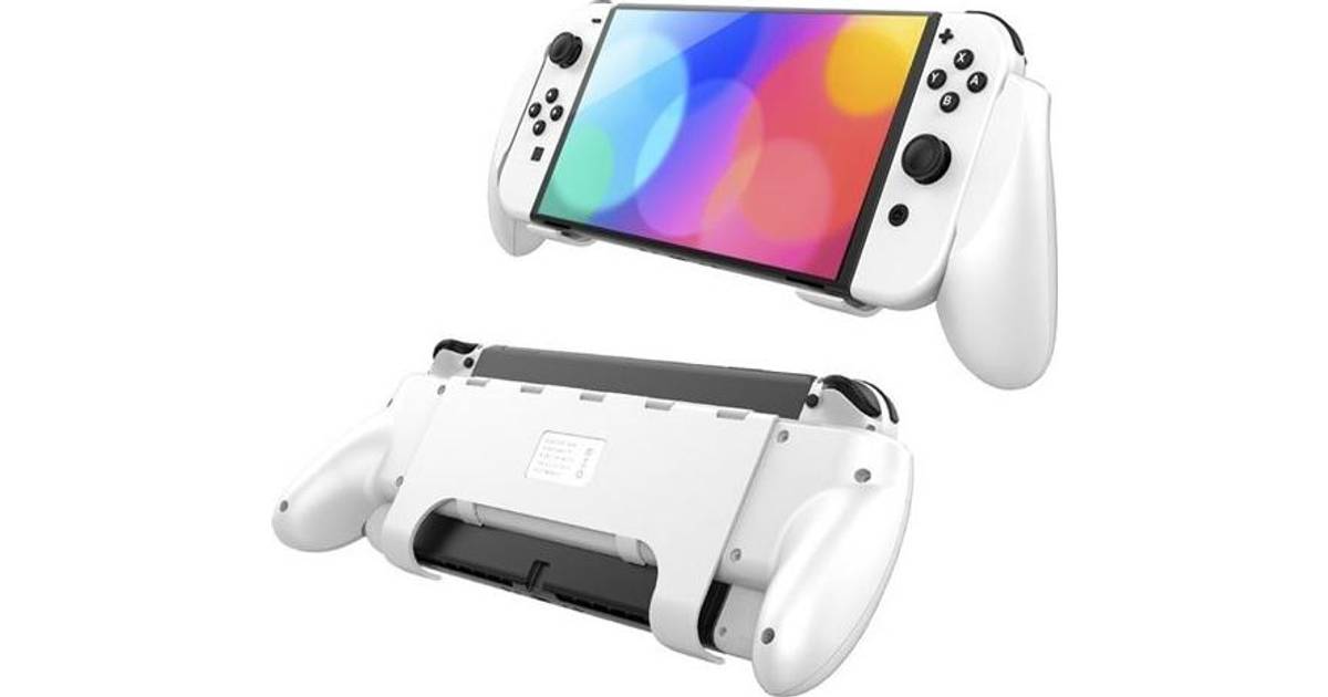 Nintendo Switch OLED Grip Case with Card Holder - White • Pris »