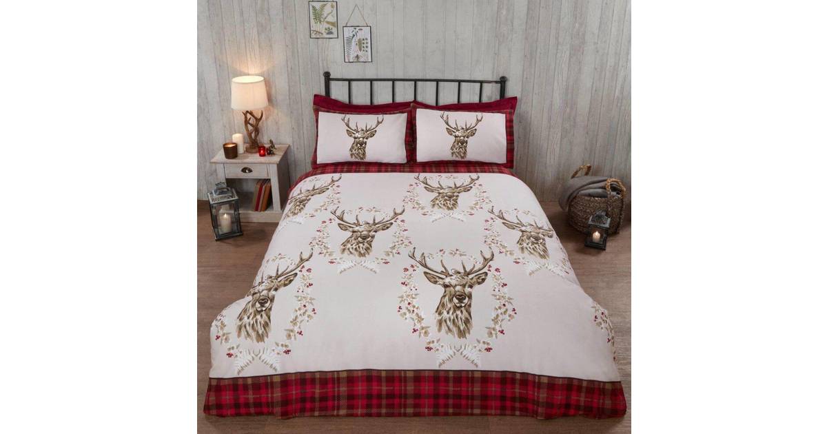 MCU Kronhjort sengetøj 135cm 200cm, Rød • Se priser »