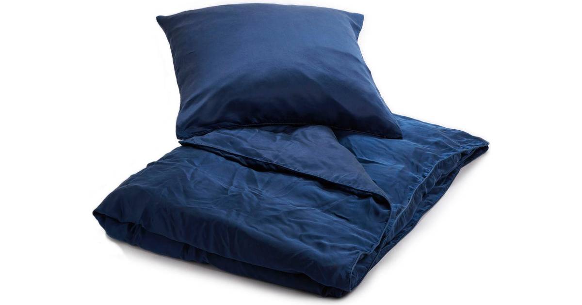 Butterfly Silk Blåt sengetøj Dynebetræk Blå (200x200cm) • Pris »