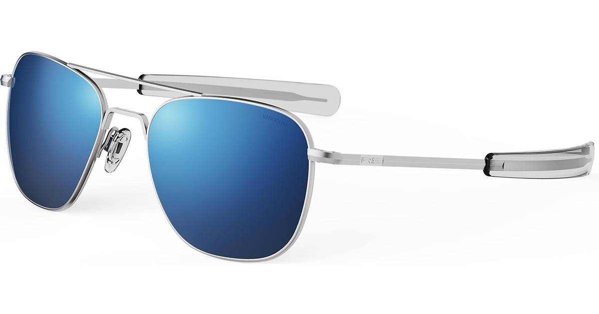 Randolph Engineering Aviator Sunglasses, Matte Chrome Finish, Polarized •  Pris »