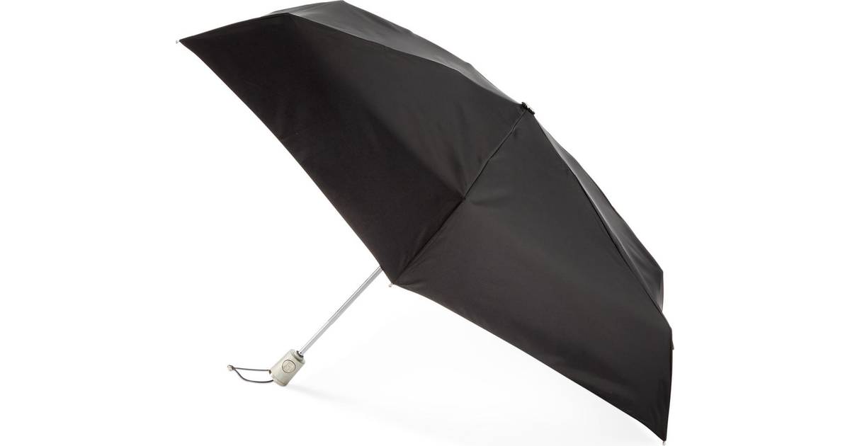Totes SunGuard Auto Open Close Compact Umbrella with NeverWet Black • Pris »