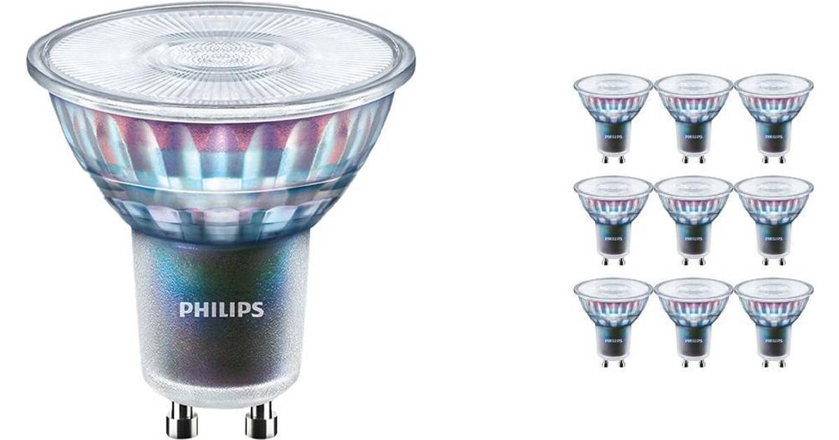 Philips Fordelspakke 10x MASTER LEDspot ExpertColor GU10 PAR16 3.9W 280lm  36D 930 varm hvid bedste farvegengivelse dæmpbar erstatter 35W • Pris »