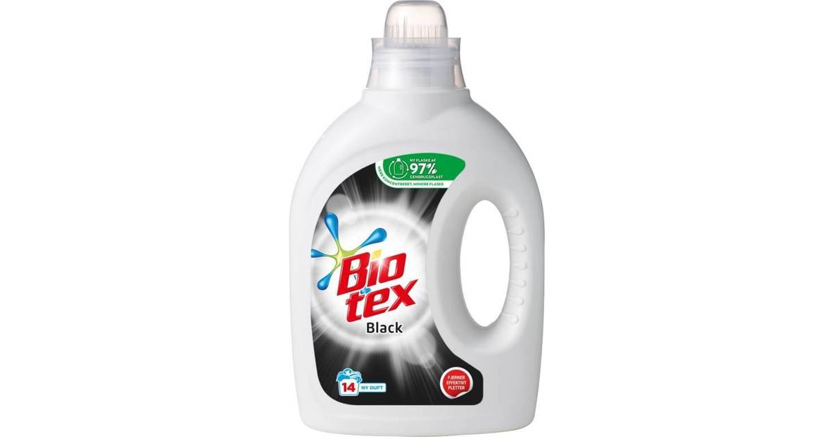 Multi Tøjvask Flydende Bio-Tex Black Parfume uden Blegemiddel/Optisk hvid  1250 ml,6 • Pris »