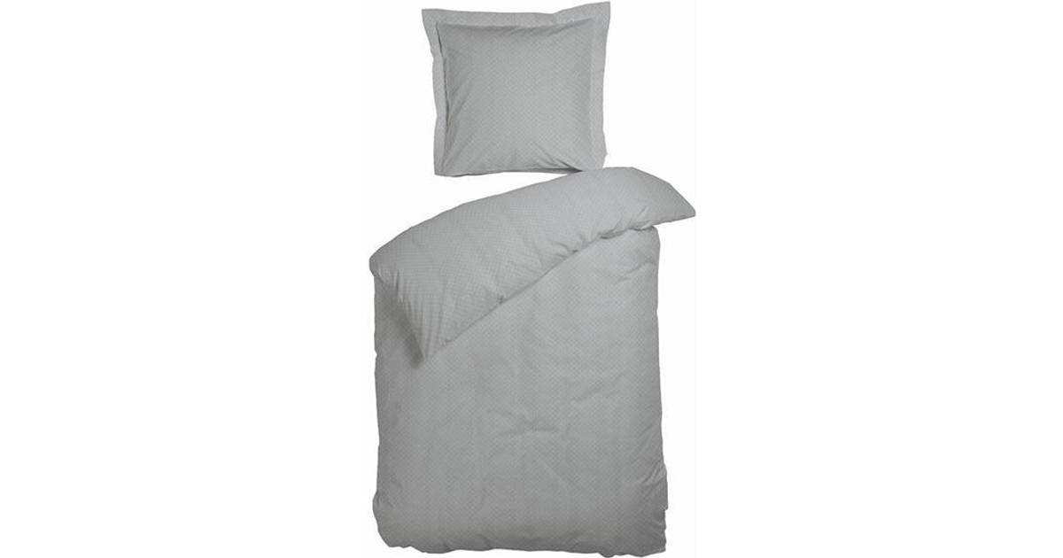 Night & Day Dobbeltdyne sengetøj Opal Dynebetræk Hvid, Grå • Pris »