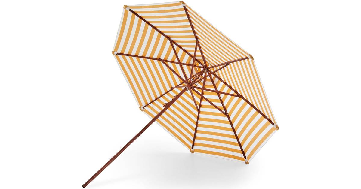 Skagerak Messina parasol Ø270, Golden Yellow Stripes • Pris »
