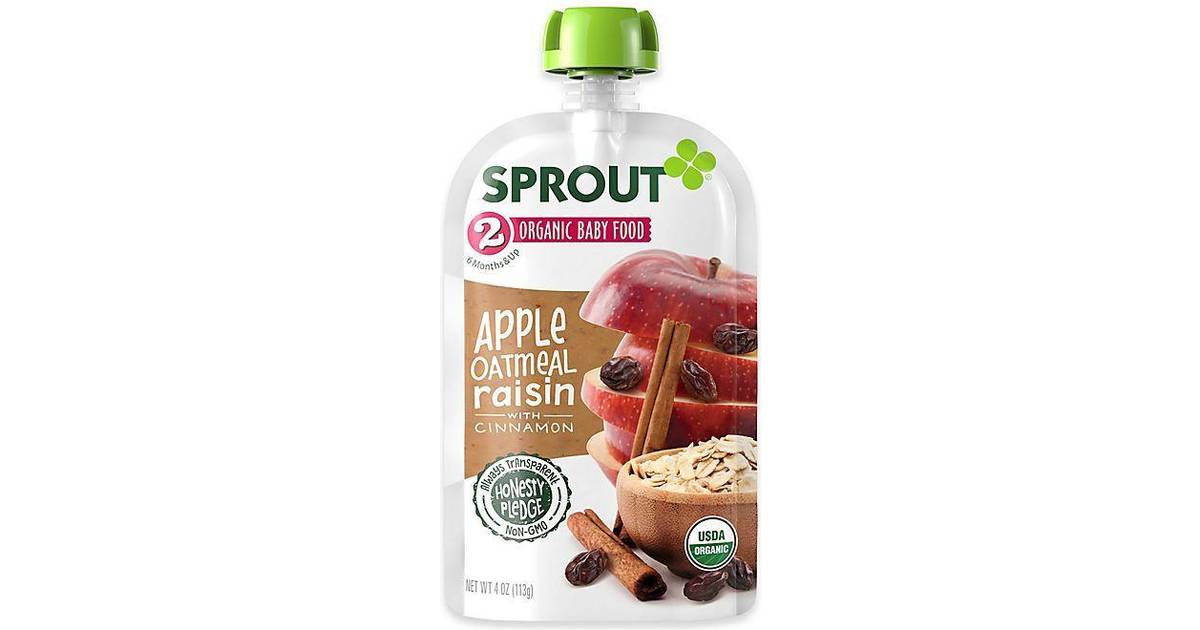 Sprout 4 Oz. Stage 2 Organic Baby Food In Apple, Cinnamon And Oatmeal 3.5  Oz • Pris »
