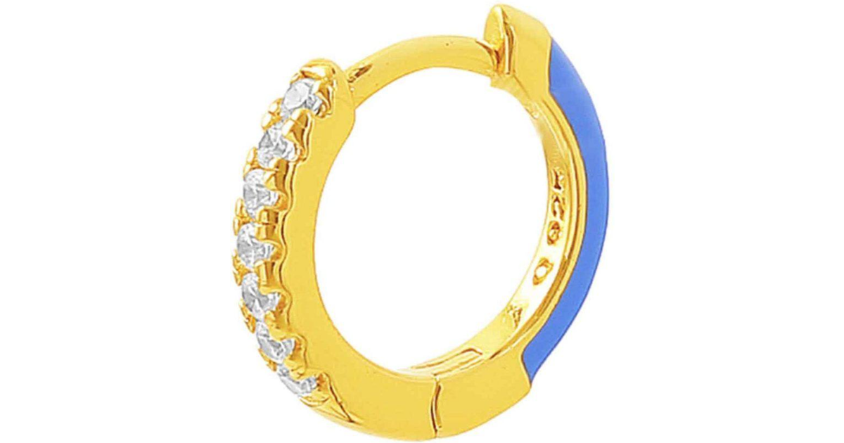 Hultquist Esta Earring - Gold/Blue/Transparent • Pris »