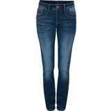 PULZ Jeans Karolina Highwaist Straight Jeans - Medium Blue Denim • Pris »