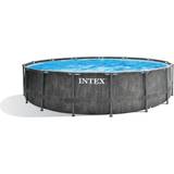 Intex Greywood Prism Frame Premium Pool Ø4.57x1.22m • Pris »