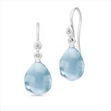 Julie Sandlau Prima Ballerina Earrings - Silver/Ocean Blue/Transparent •  Pris »
