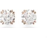 Swarovski Constella Round Cut Stud Earrings - Rose Gold/Transparent • Pris »