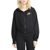 Nike Sportswear Fleece Full-Zip Hoodie Women's - Black • Pris »