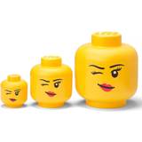 Lego Opbevaringsboks Winking Pige 3-pak, Gul • Pris »