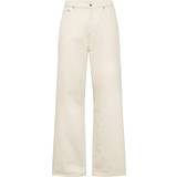 Dr. Denim Omar Cremefarvede jeans med brede ben-Hvid Cremefarvet • Pris »