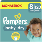 Pampers Baby Dry bleer str.8 17 kg månedskasse 3.53 DKK/1 stk • Pris »