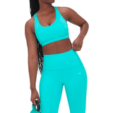 MP Women's Tempo Wave Seamless Sports Bra - Teal Blue