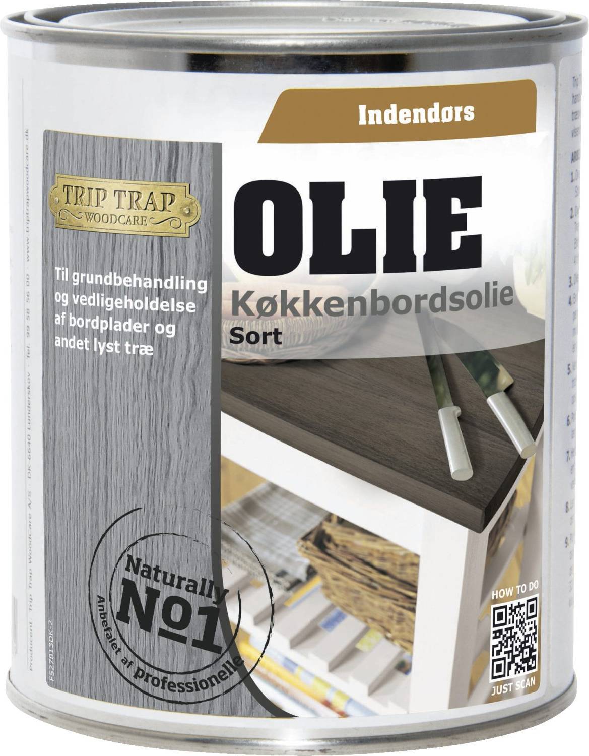 Trip trap Køkkenbords Olie Sort 0.75L