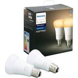 Philips Hue White Ambiance LED Lamps 8.5W E27 3-Pack Starter Kit • Pris »