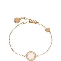 Marc Jacobs Logo Disc Link Bracelet - Gold/Cream • Se priser hos os »