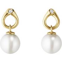 Georg Jensen Magic Earrings - Gold/Pearl/Diamond • Se priser hos os »