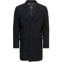 Only & Sons Julian Solid Wool Coat - Black • Se priser hos os »