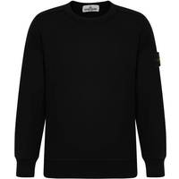 Stone Island Junior Badge Long Sleeve Sweatshirt - Black (V0029)