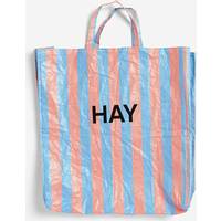 Hay Candy Stripe Shopper XL - Blue/Orange • Se pris