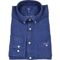 Gant Regular Fit Indigo Skjorte - Mørkeblå • Se priser hos os »