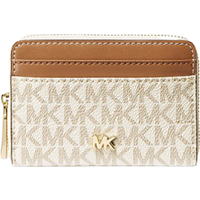 Michael Kors Small Logo and Leather Wallet - Vanilla/Acorn • Se priser nu »