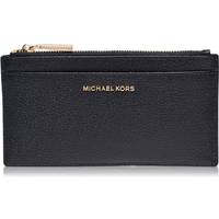 Michael Kors Large Pebbled Leather Card Case - Black • Se priser nu »