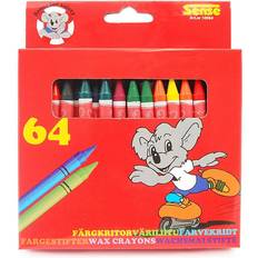 Sense Kridt Sense Wax Coloring Crayons 64-pack