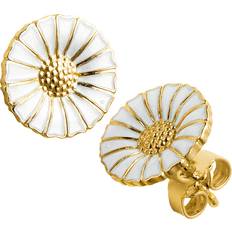 Georg Jensen Dame - Guld Smykker Georg Jensen Daisy Small Øreringe - Guld/ Hvid