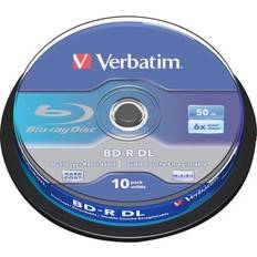 Verbatim Blu-ray Optisk lagring Verbatim BD-R 50GB 6x Spindle 10-Pack