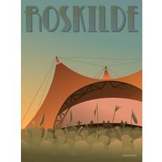 Vissevasse Orange Brugskunst Vissevasse Roskilde Festival Plakat 15x21cm