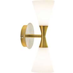 Dæmpbare - Glas - Guld Væglamper Herstal Harlekin Duo Vægarmatur 10.5cm