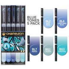 Chameleon Kuglepenne Chameleon Blue Tones Marker 5-pack