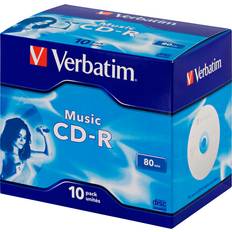 Verbatim CD Optisk lagring Verbatim CD-R 700MB 16x Jewelcase 10-Pack