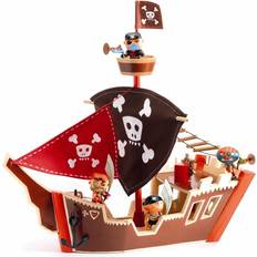 Djeco Trælegetøj Skibe Djeco Arty Toys Piratfigur Piratskib