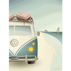 Vissevasse Papir Brugskunst Vissevasse VW Camper Plakat 50x70cm
