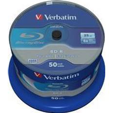 Verbatim Blu-ray Optisk lagring Verbatim BD-R 25GB 6x Spindle 50-Pack