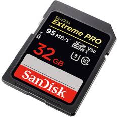 SanDisk 32 GB - SDHC Hukommelseskort SanDisk Extreme Pro SDHC Class 10 UHS-I U3 V30 95/90MB/s 32GB