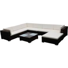 vidaXL 41260 Loungesæt, 1 borde inkl. 6 sofaer