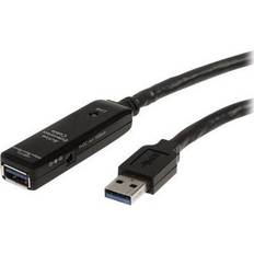 Skærmet - USB A-USB A - USB-kabel Kabler StarTech Active USB A - USB A M-F 3.0 3m