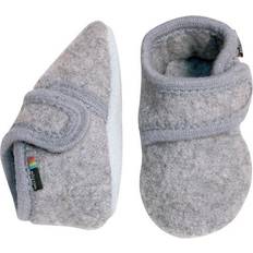 Melton 25 Indendørssko Børnesko Melton Wool Soft Shoe w. Velcro - Light Grey